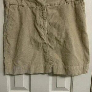 Beige Corduroy Mini Skirt